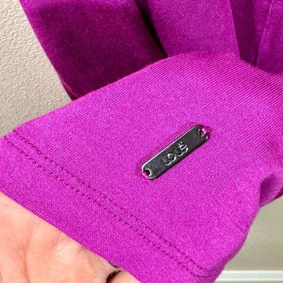 NWOT LOLE Magenta Purple Super Soft Stretch Jersey Knit Sophie Midi Dress Large - Picture 2 of 9
